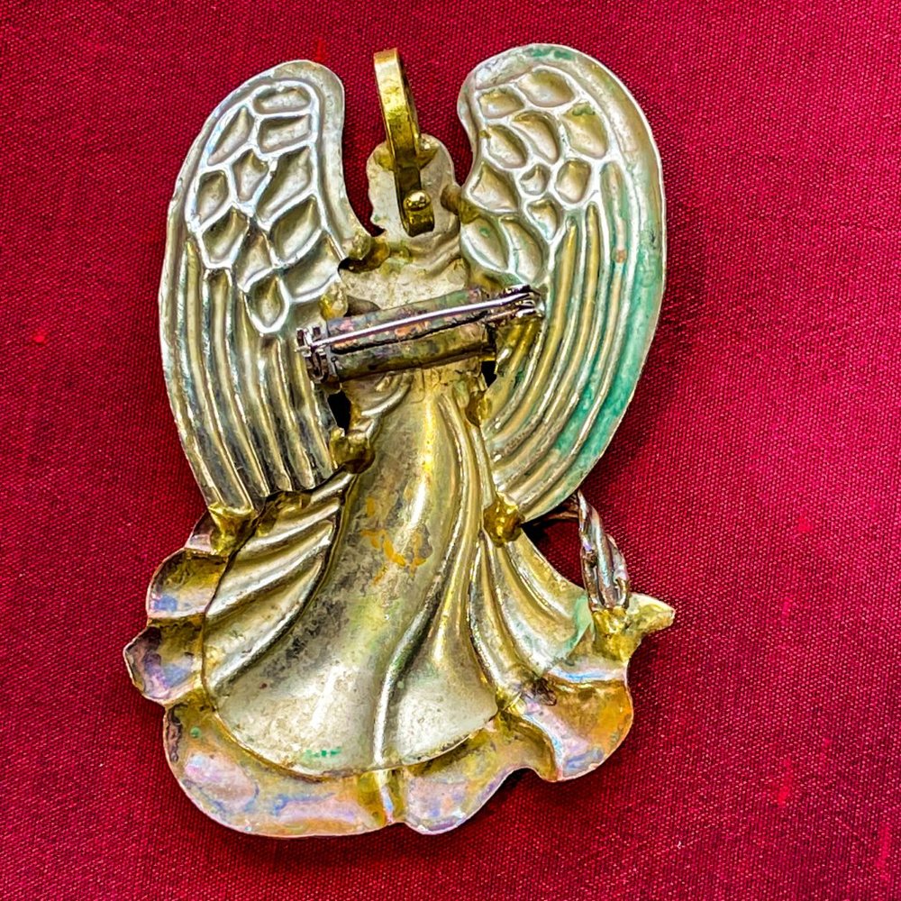 ▪️VTG▪️1980's 1990's Lot of 2 Brooch Pins & 1 Pendant Angel Jewelry Pieces - Picture 8 of 10